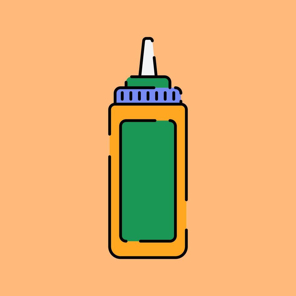 Sauce Container Illustration in Flat Style vector
