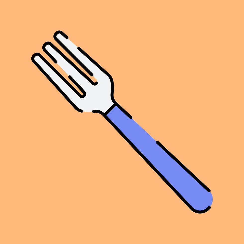 Fork Illustration in Flat Style vector