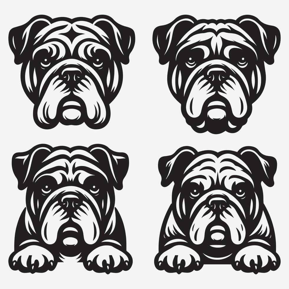Cute Dog Head Clip Art for Charming Animal-Related Designs vector