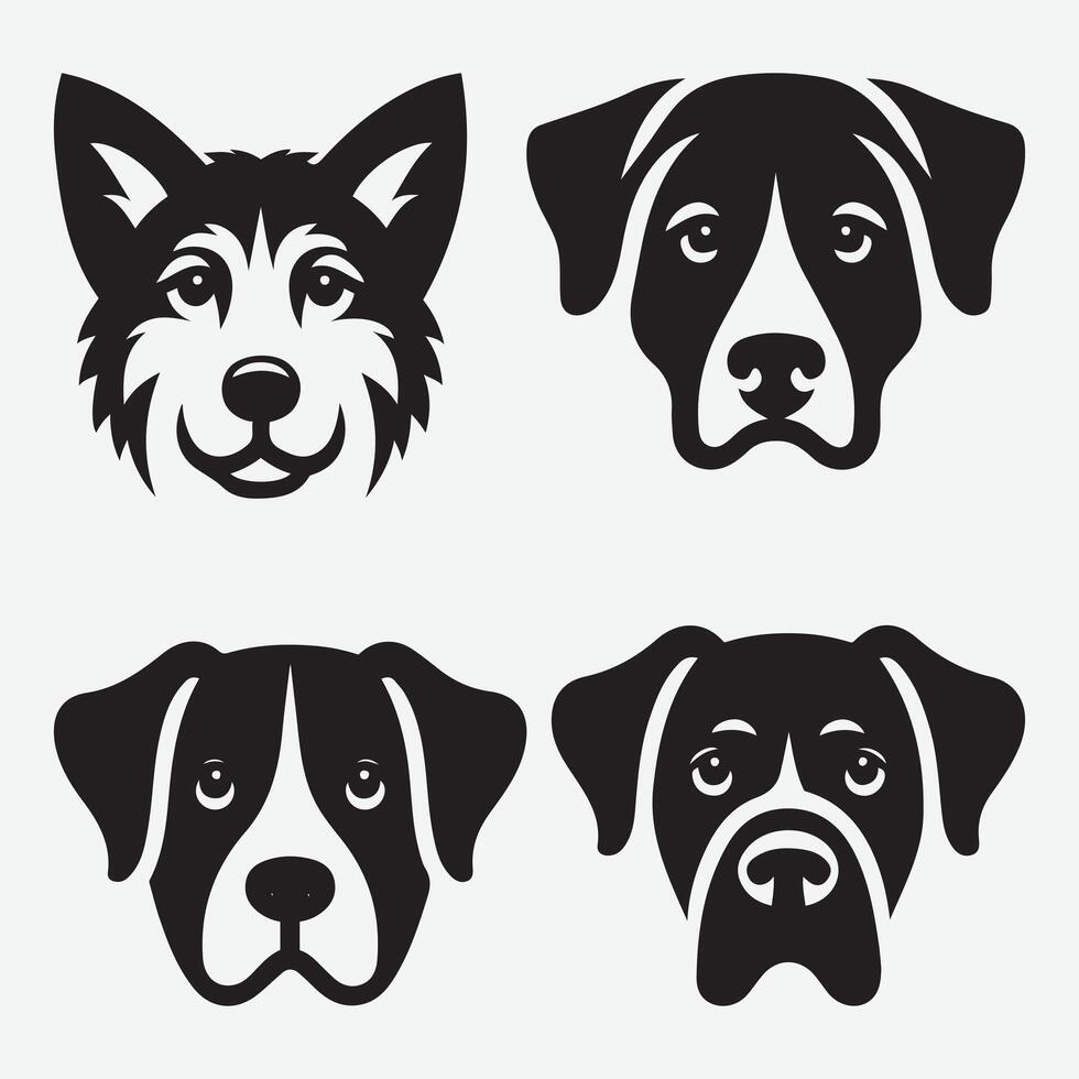 Bold Dog Head Line Art for Eye-Catching Animal Branding vector