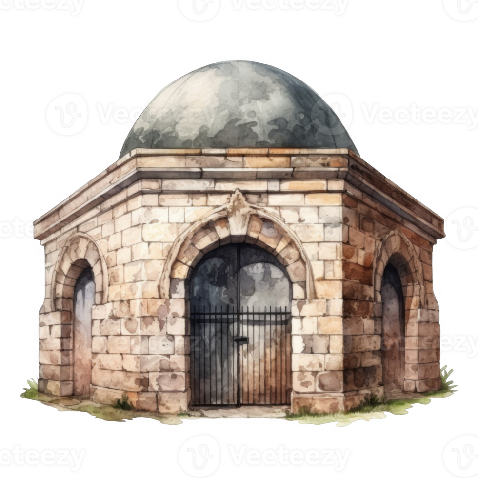 Stone Structure with Domed Roof and Archway Entrance png