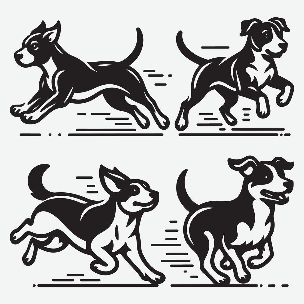 Artful Dog Silhouette Icons for Memorable Brand Identity Creation vector