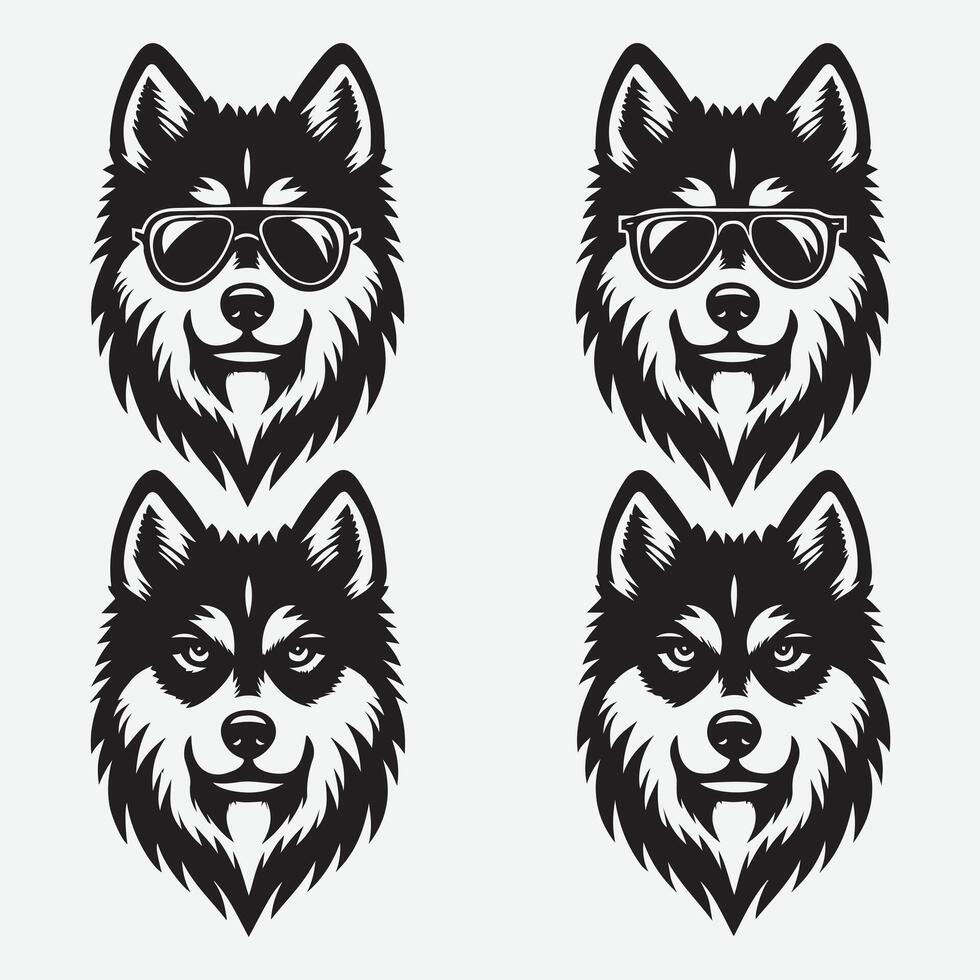 Unique Dog Silhouette Collection for Custom Apparel Designs vector
