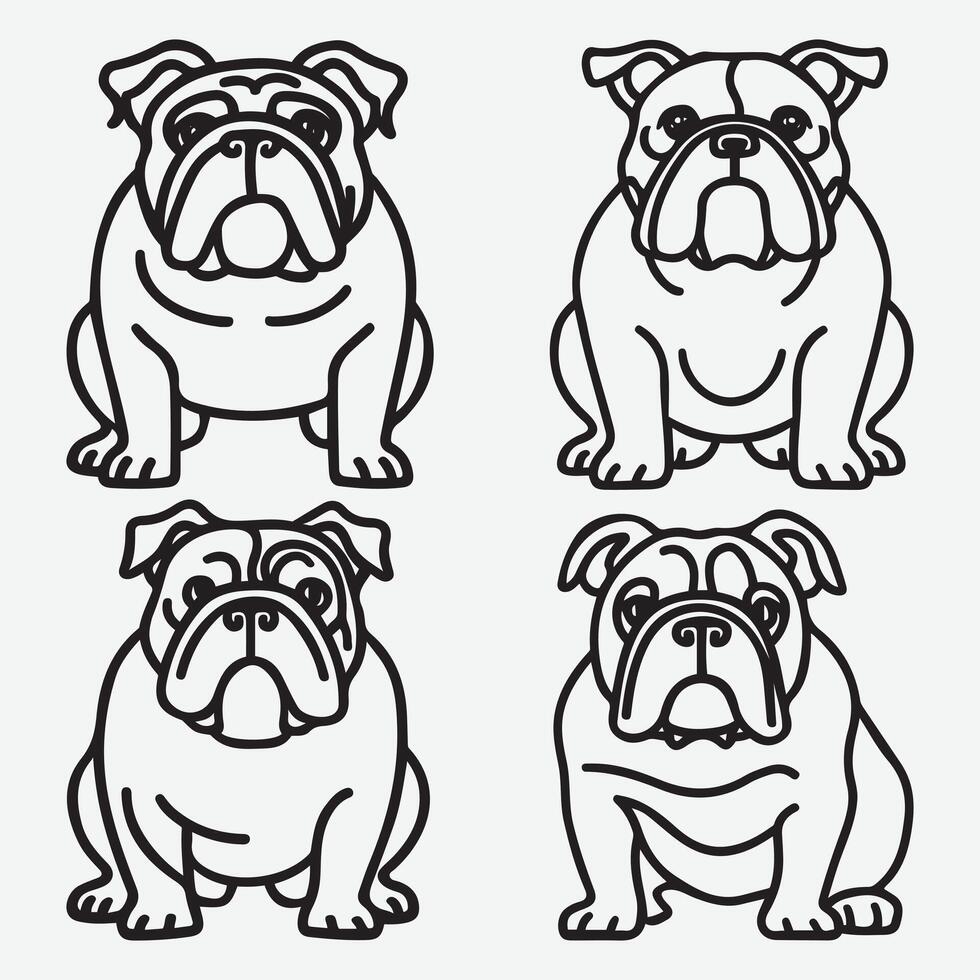 Artistic Dog Line Art for Custom Apparel and Merchandise Creations vector