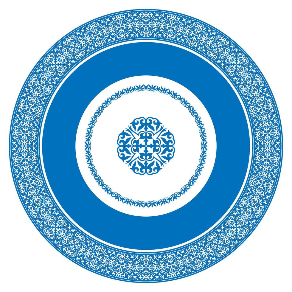Template Round Blue Frame For Your Design vector