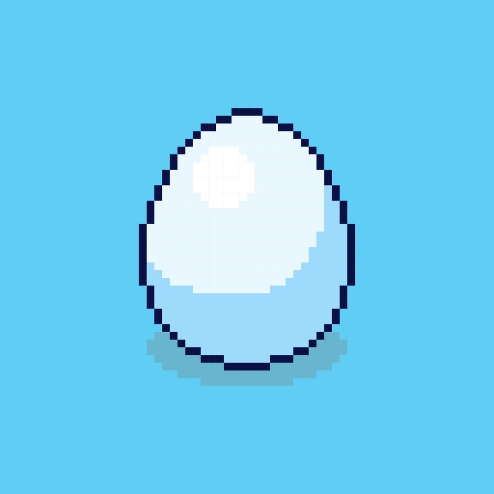 Pixel art egg game asset design vector