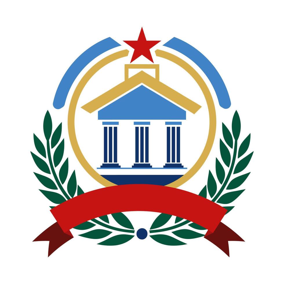 the emblem of the school of law vector