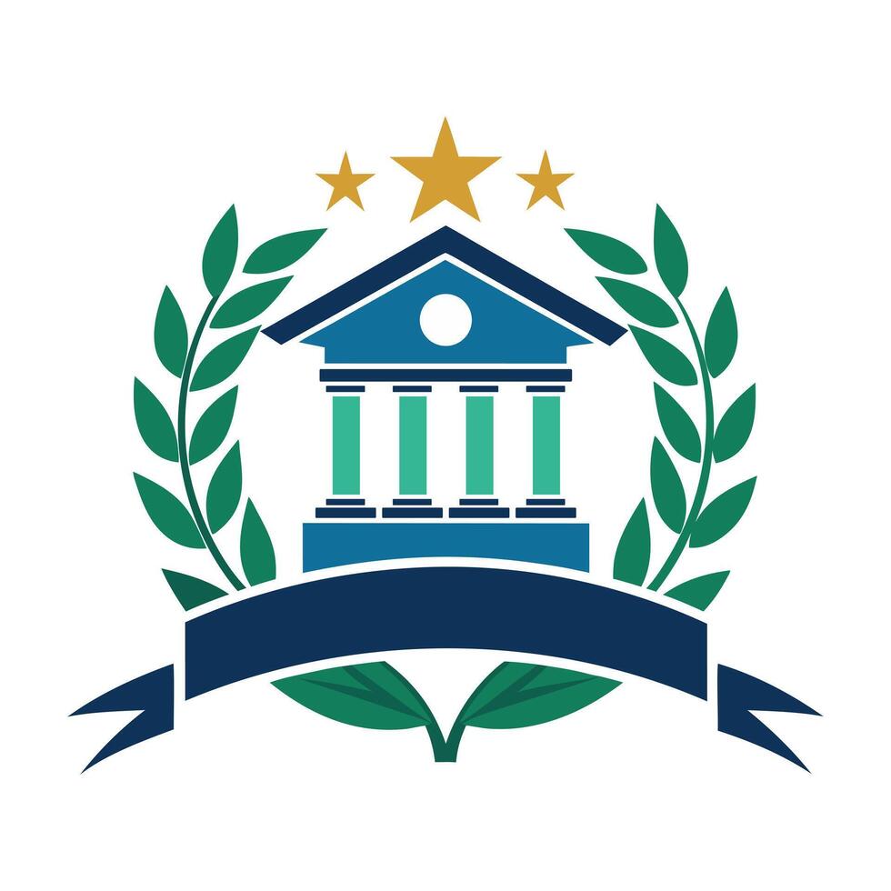 the logo for the school of law vector