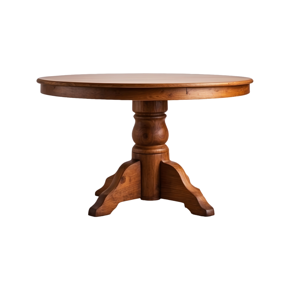Elegant Old Retro Wooden Table Isolated on a Transparent Background Perfect for Adding a Vintage Touch png