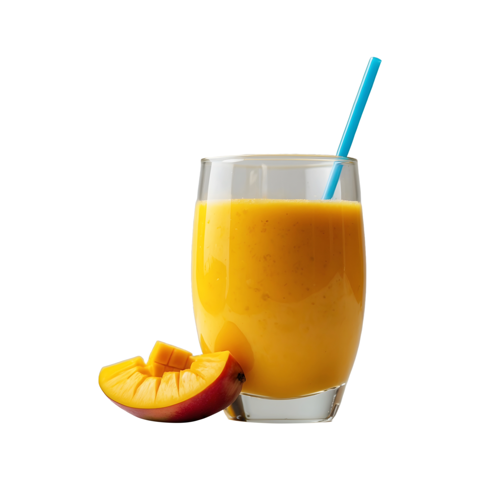Refreshing Mango Juice Smoothie Splash, Transparent Background png