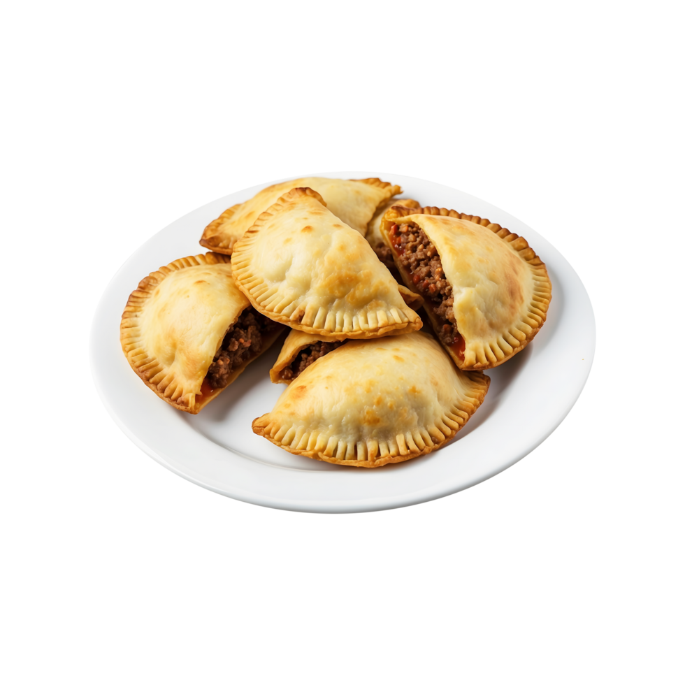 Mouthwatering Fried Empanadas with Beef Filling, Isolated on Transparent png