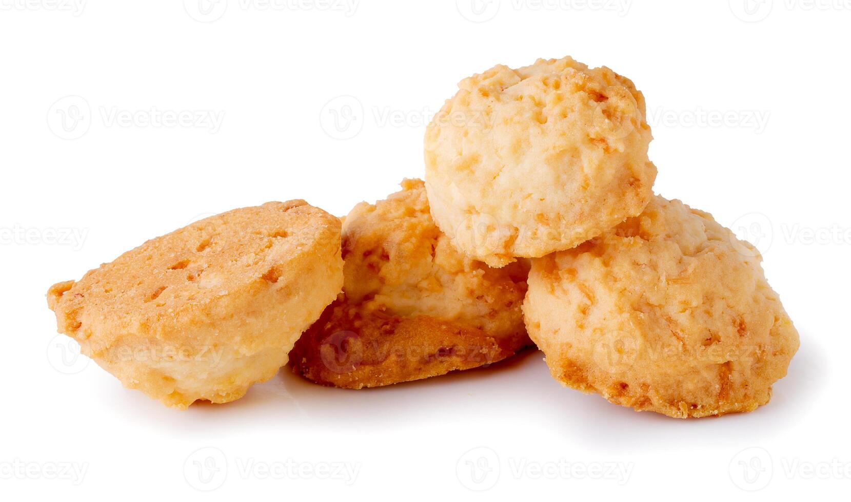 Delicious Coconut cookies isolated over a white background photo