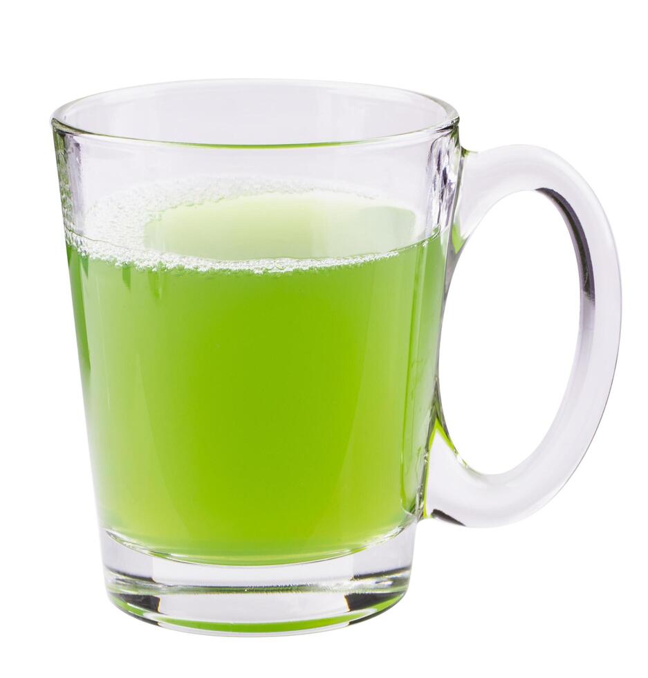Lemon juice splashing isolated on a white background photo