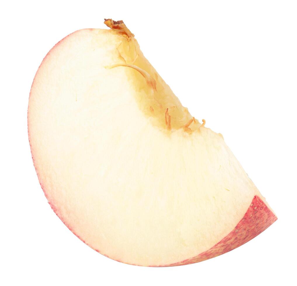 Half and Slice Nectarine fruit isolated on white background. photo