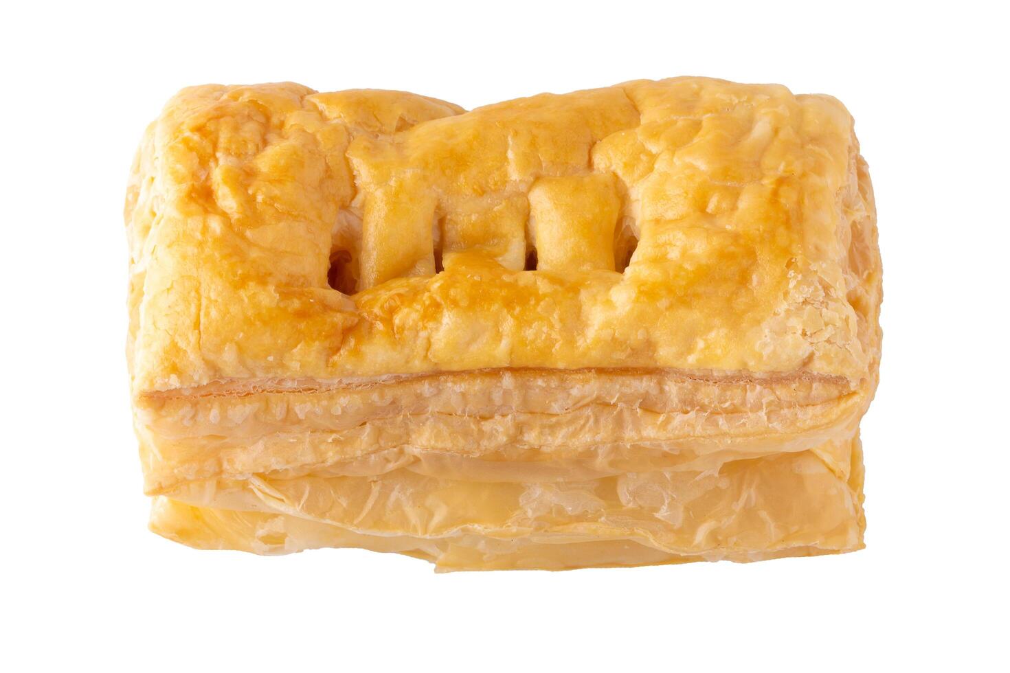 Puff pastry buns isolated over white background. photo
