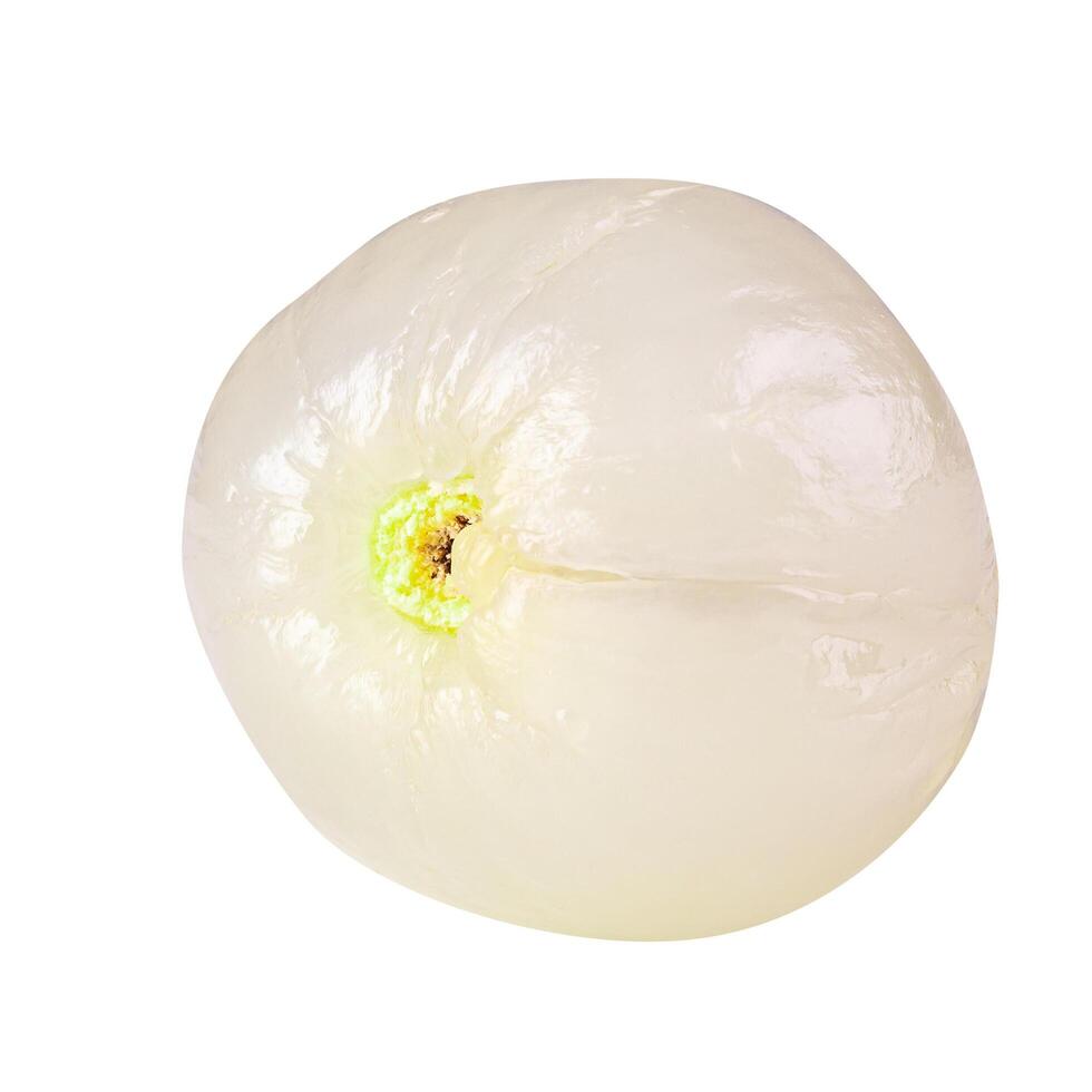 Fresh lychee or litchi is tropical fruit isolated on white background. photo