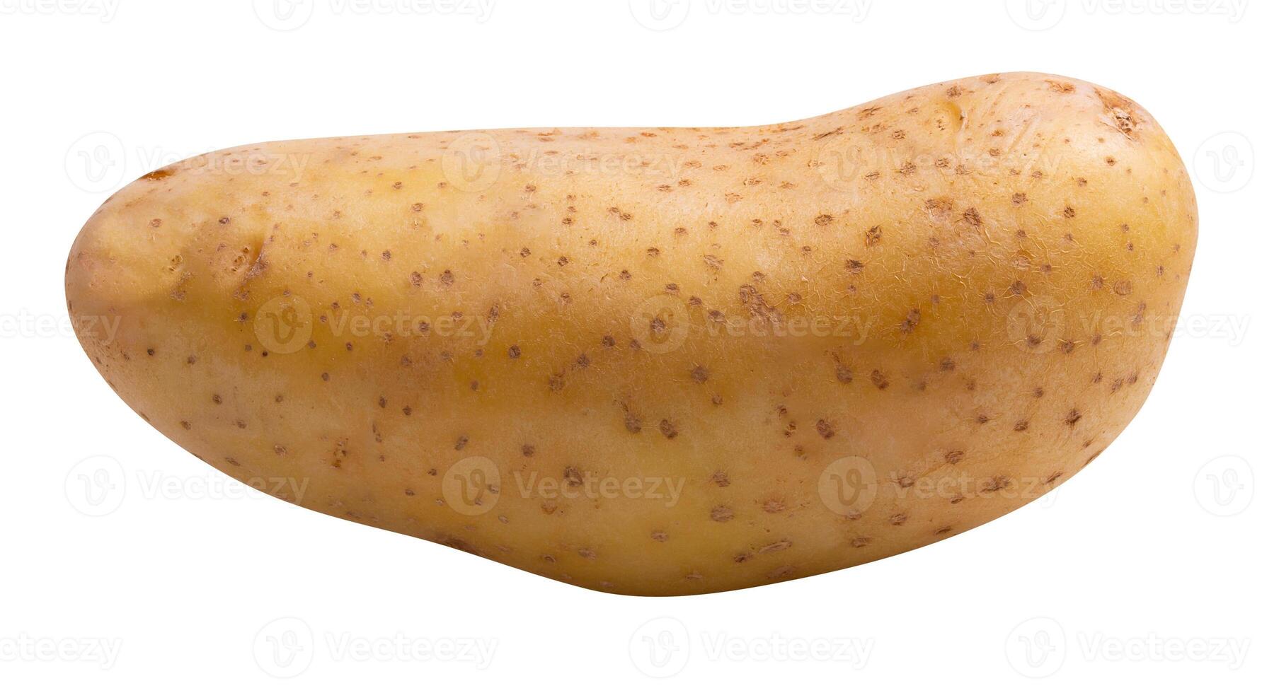 Fresh potatoes isolated over a white background. photo