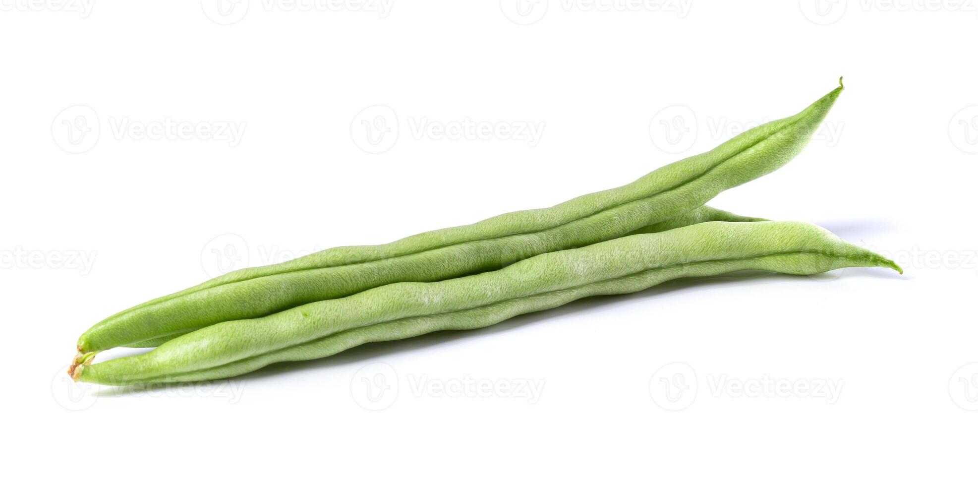 Green beans isolated on a white background photo