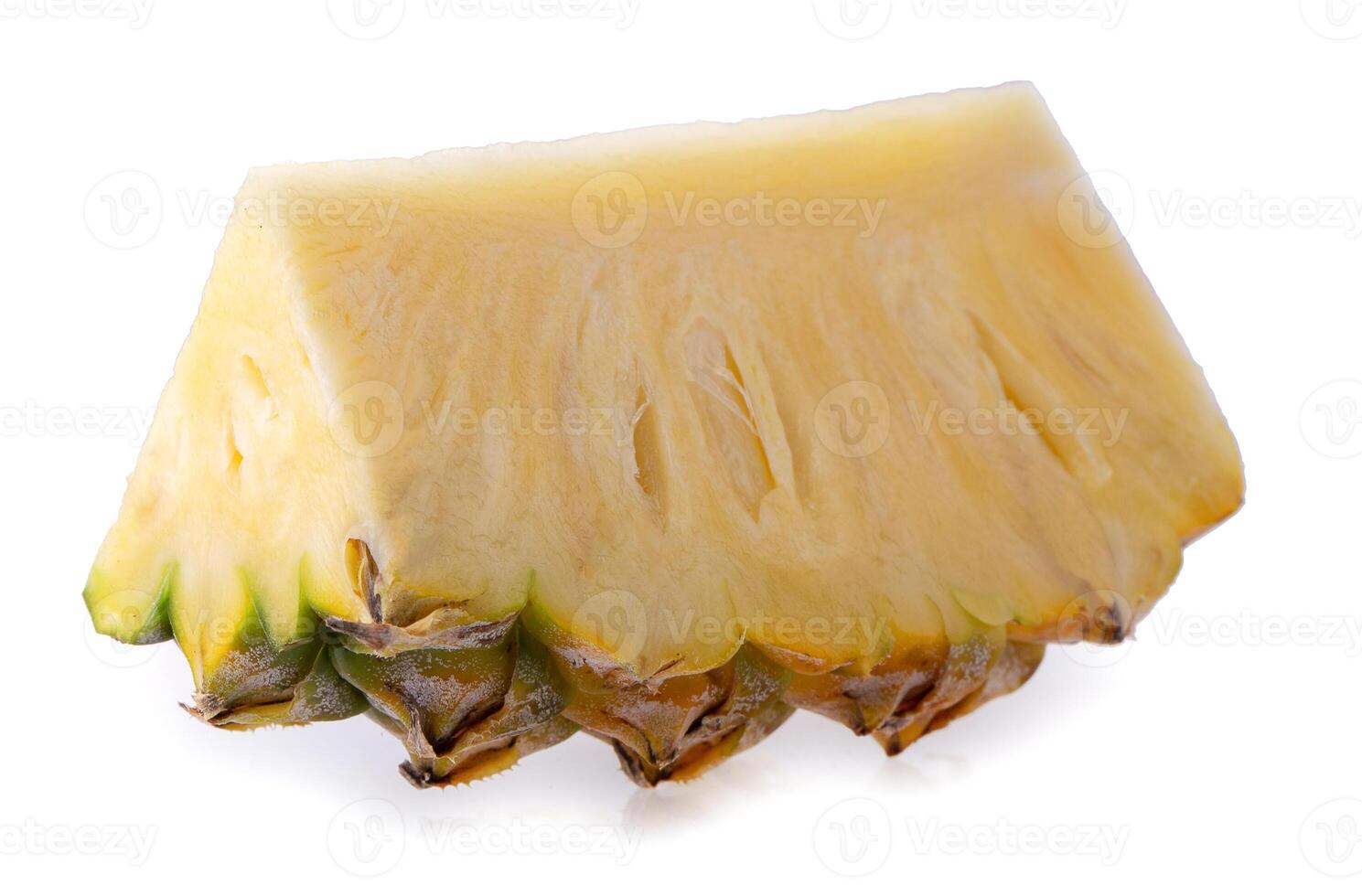 Pineapple fruit and Pineapple slices isolated on a white background. photo