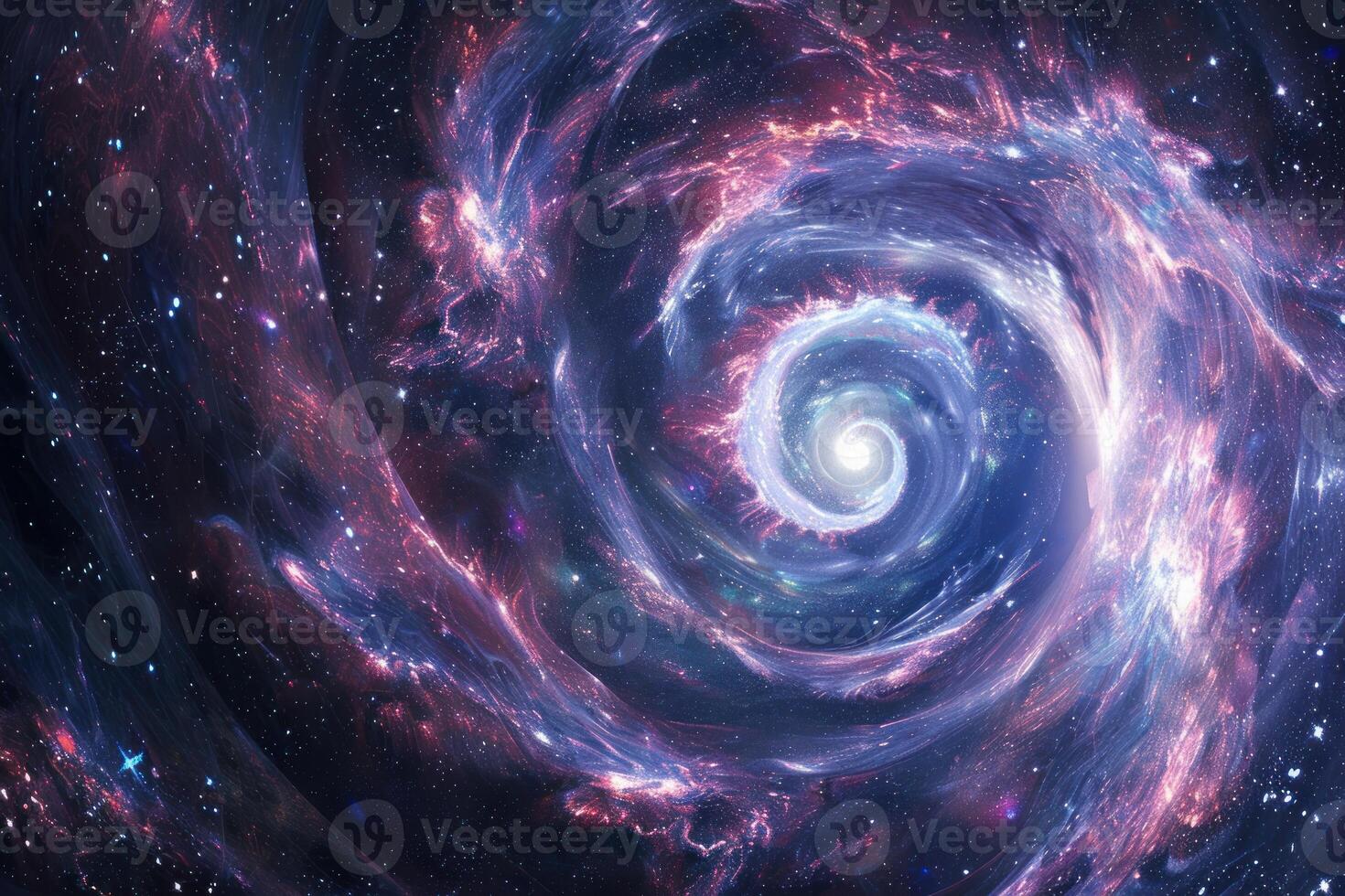 Cosmic Spiral Galaxy, Nebulae in Space photo