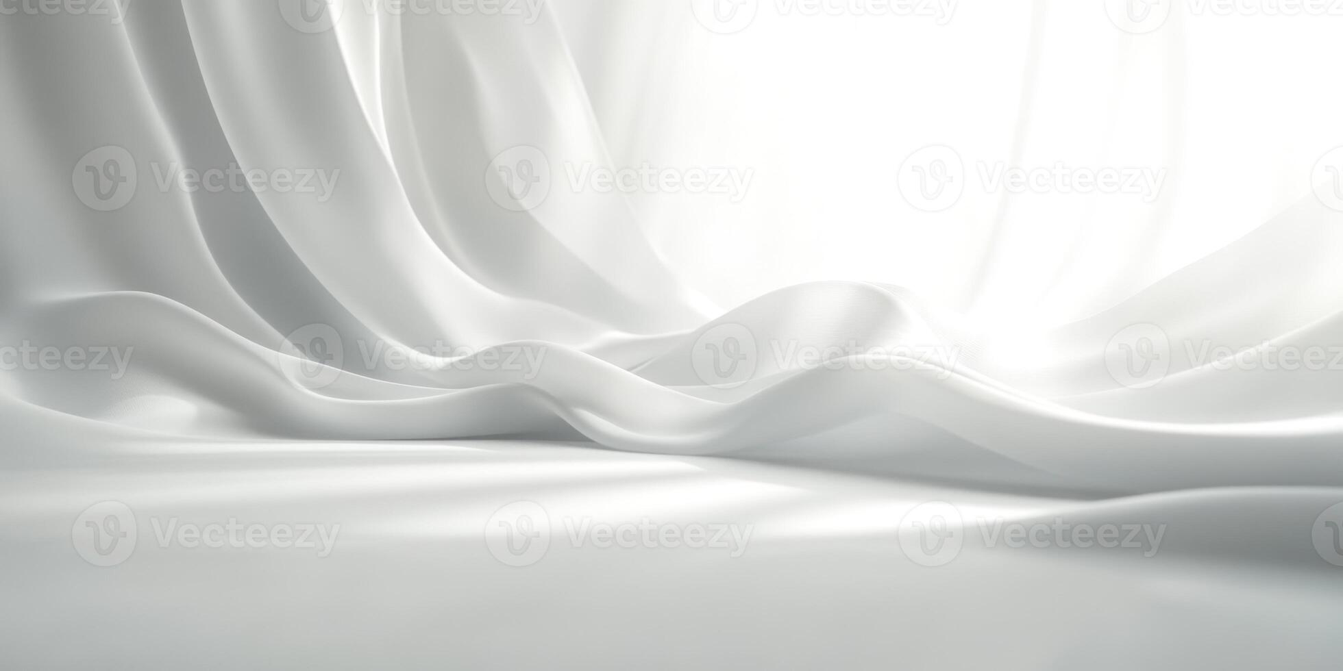 Draped White Fabric with Light Filtering Through photo