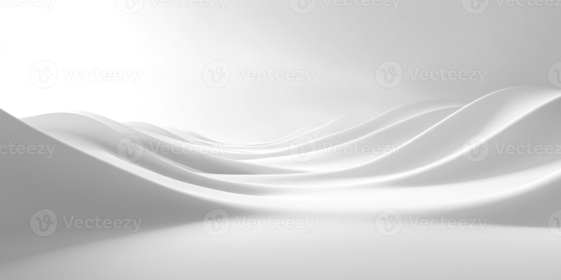 Abstract White Wavy Surface with Light photo