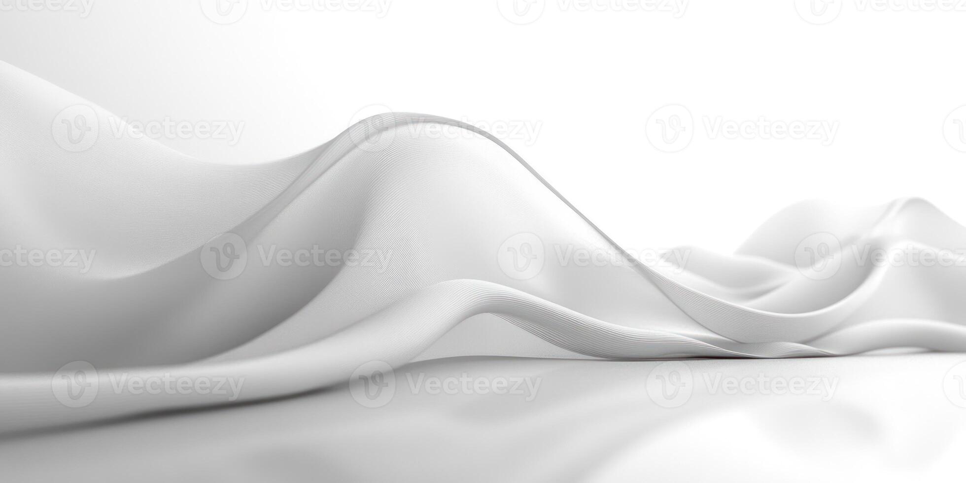 Abstract White Fabric Wave Pattern photo