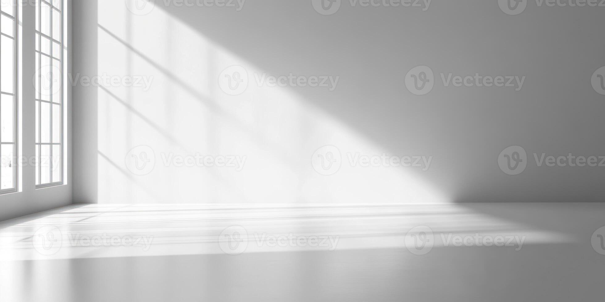 Sunlight Streaming Through a Window in an Empty Room photo