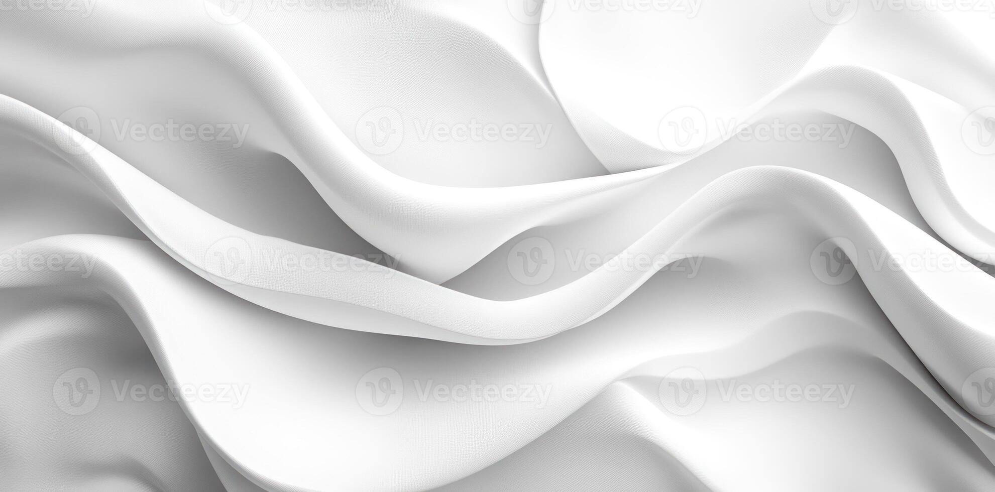 Abstract White Fabric Draped in Soft Waves photo