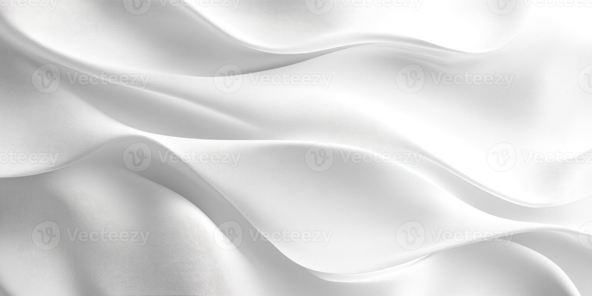 Abstract White Fabric with Soft, Flowing Waves photo