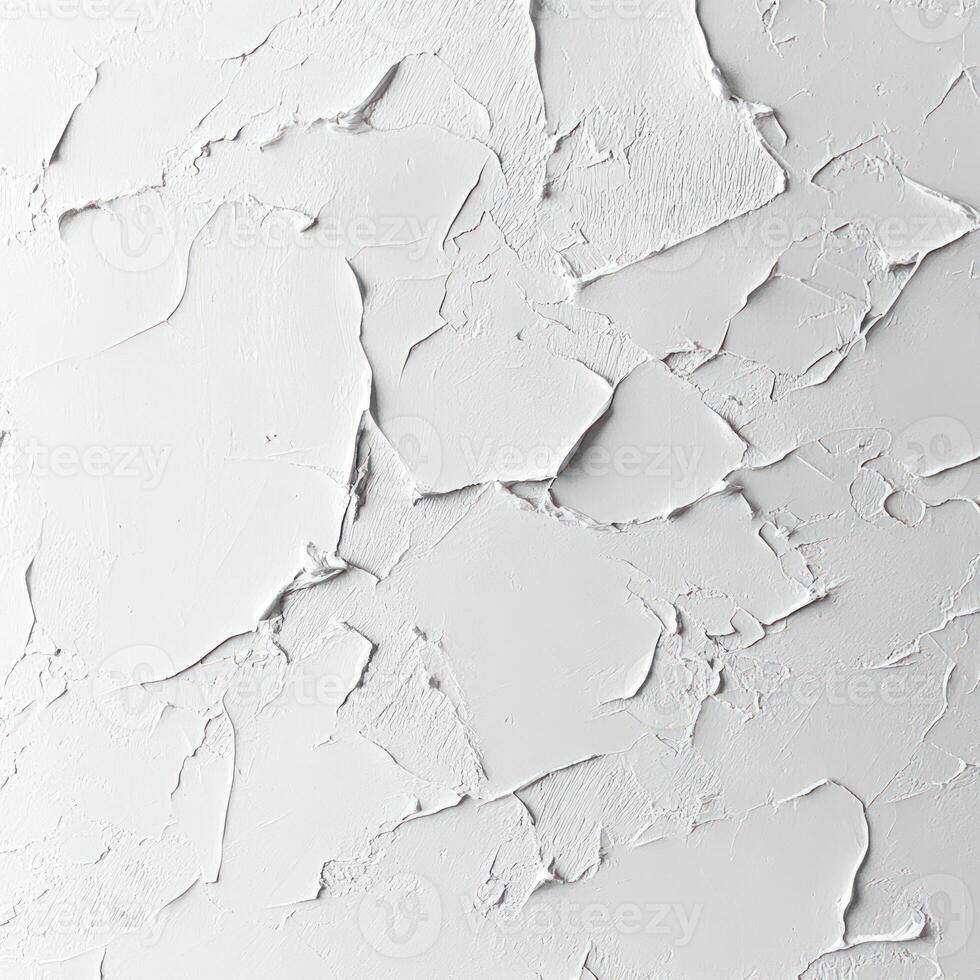 Abstract White Textured Surface with Cracks and Irregular Shapes photo