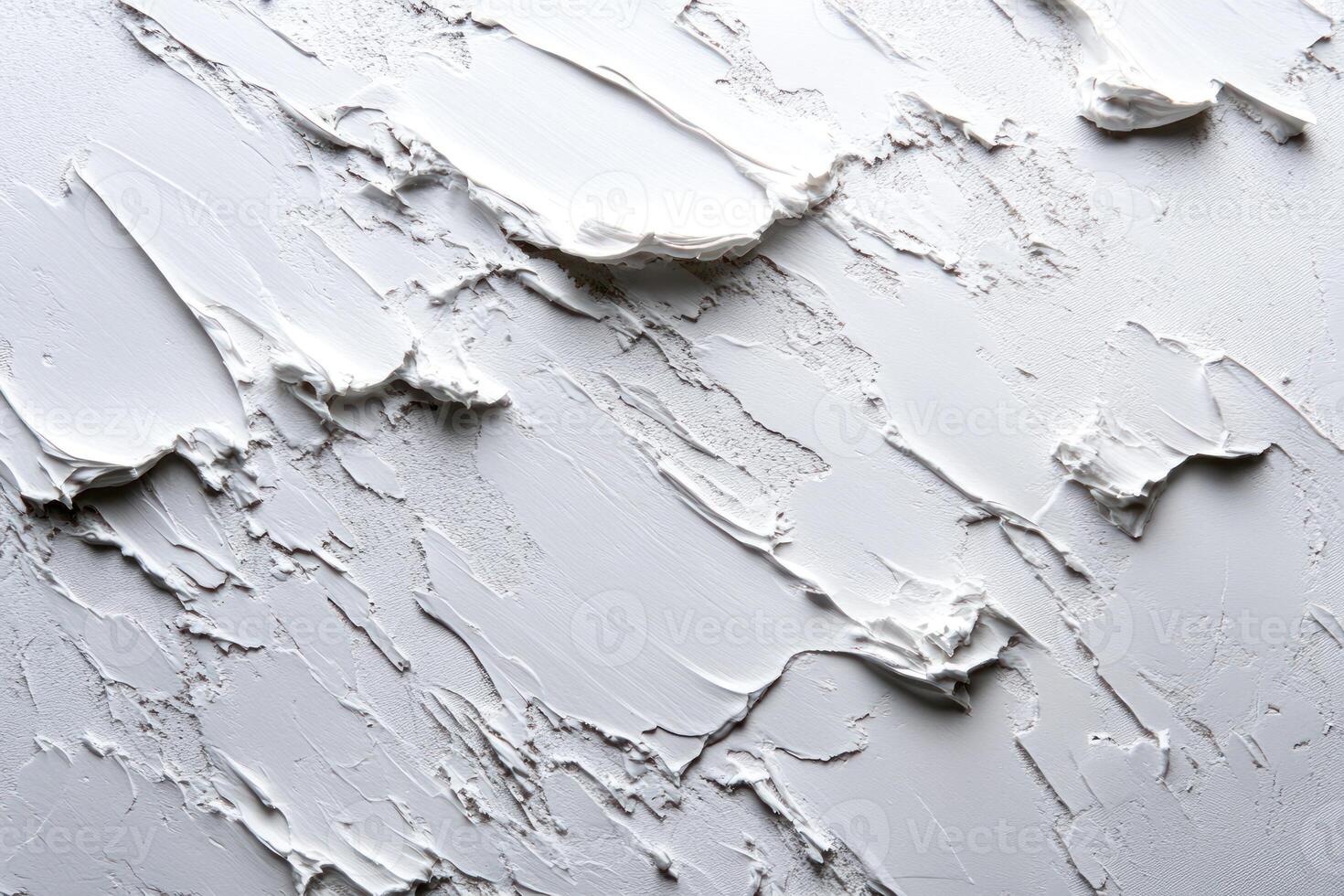 White Paint Strokes on a Canvas Surface photo