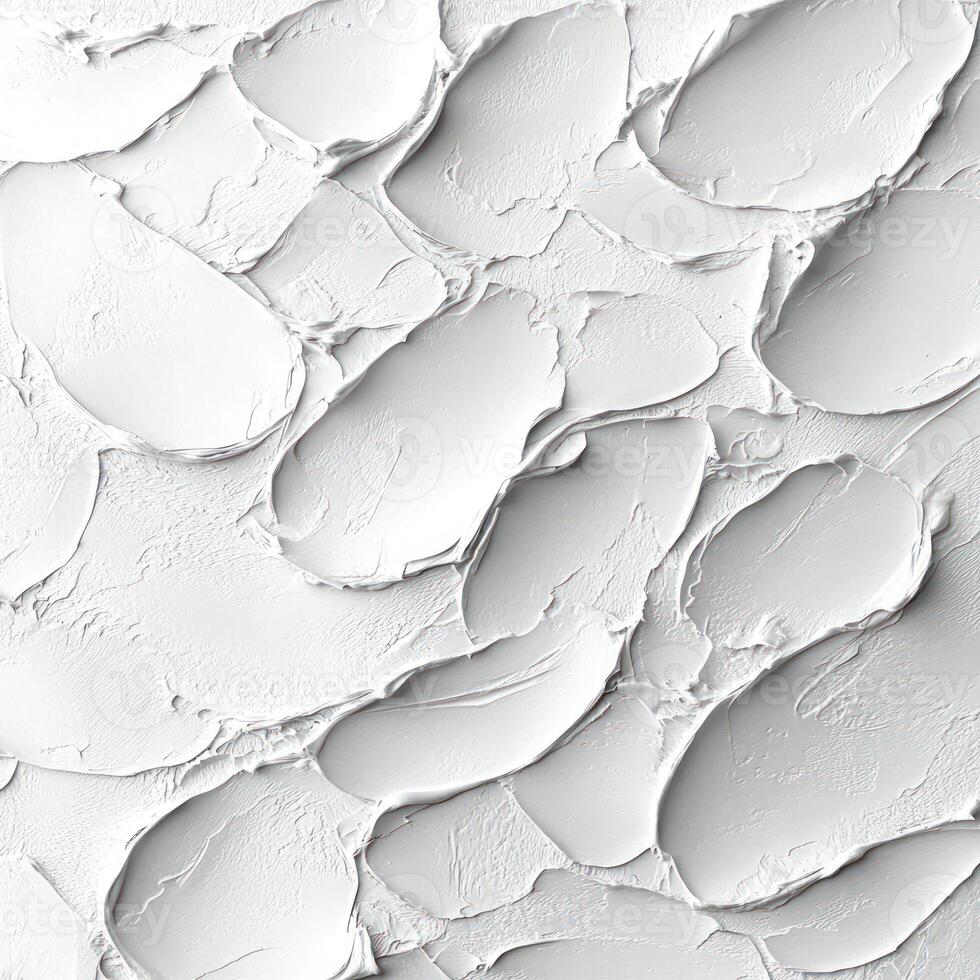 Abstract White Acrylic Paint Texture with Swirls and Strokes photo