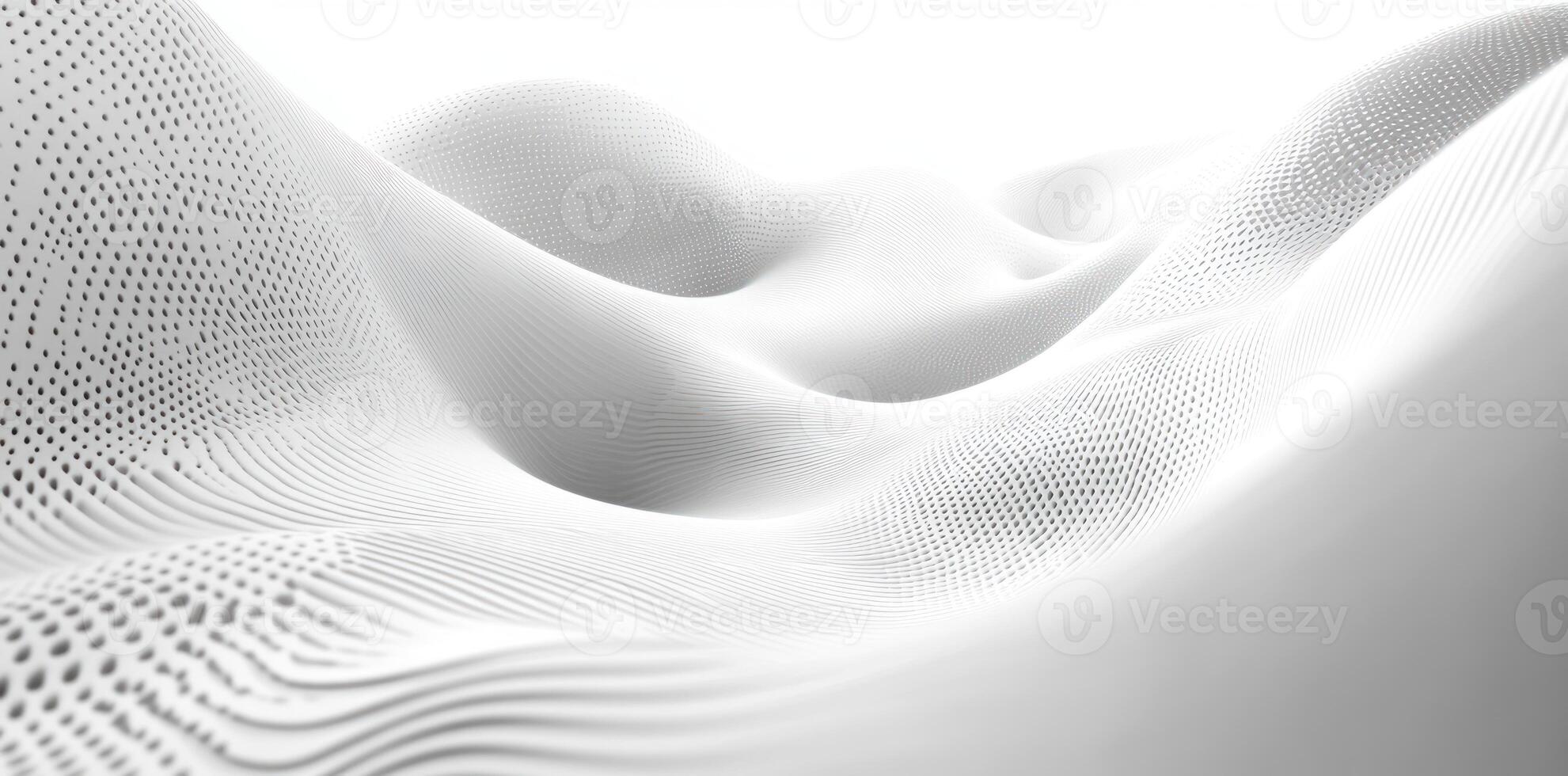 Abstract White Wavy Surface with Dotted Pattern photo