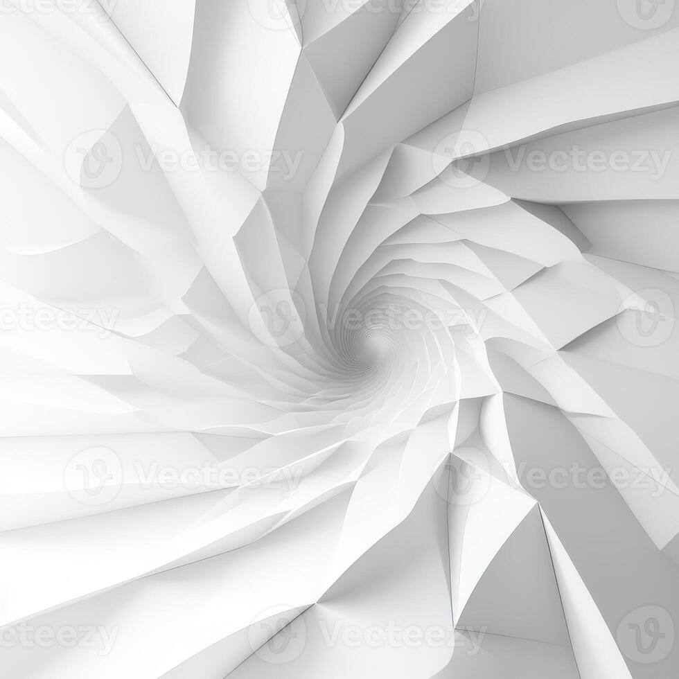Abstract White Swirling Geometric Pattern photo
