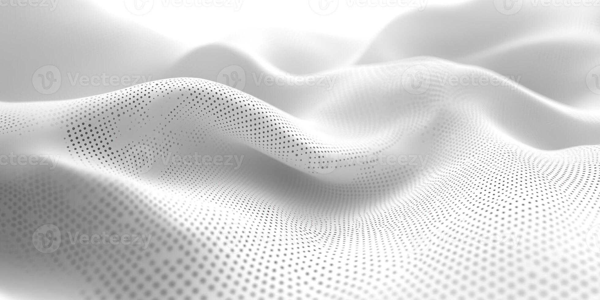 Abstract White Wavy Surface with Circular Holes photo