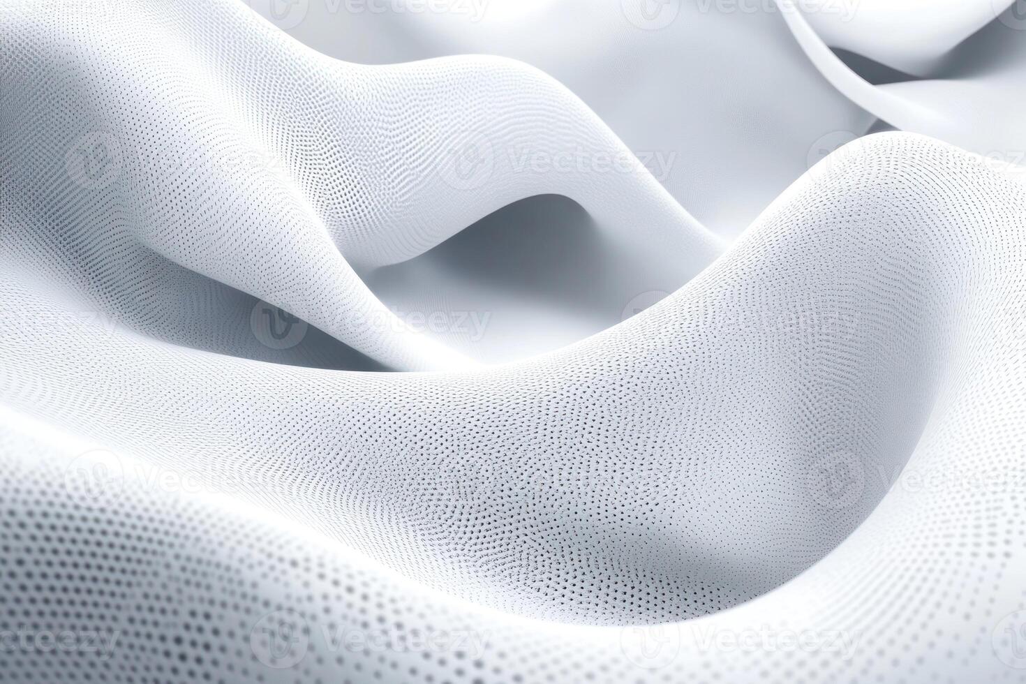 Abstract White Textured Surface with Wavy Design photo