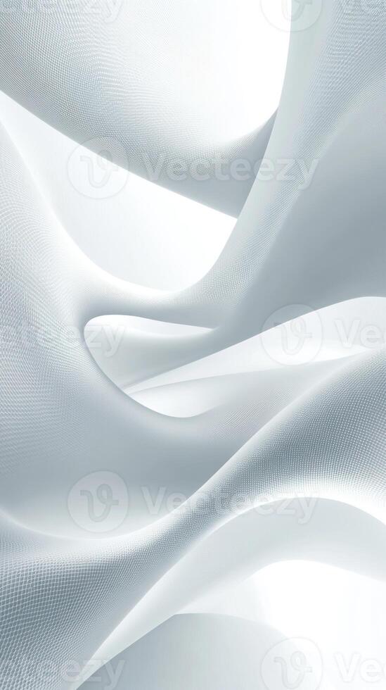 Abstract White Wavy Surface with a Grid Pattern photo