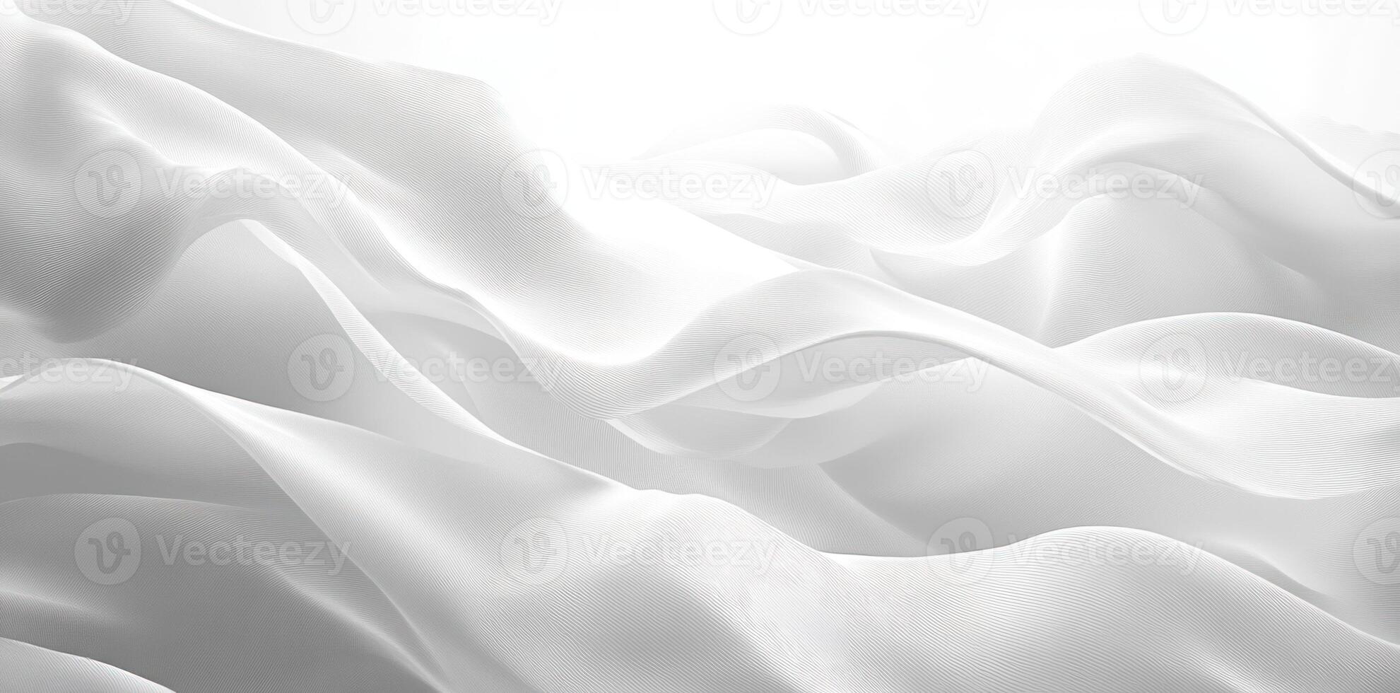 Abstract White Fabric with Wavy Lines and Ripples photo