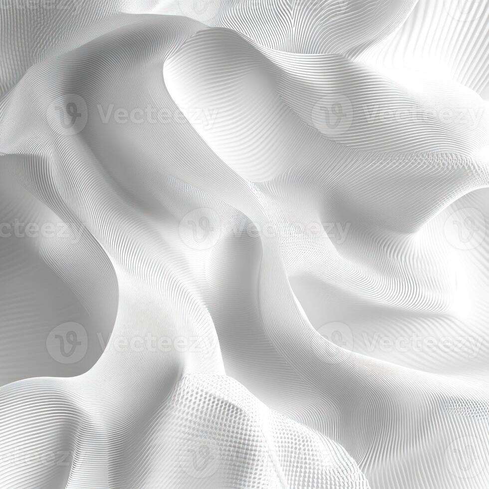 Abstract White Curved Lines and Dots Pattern photo