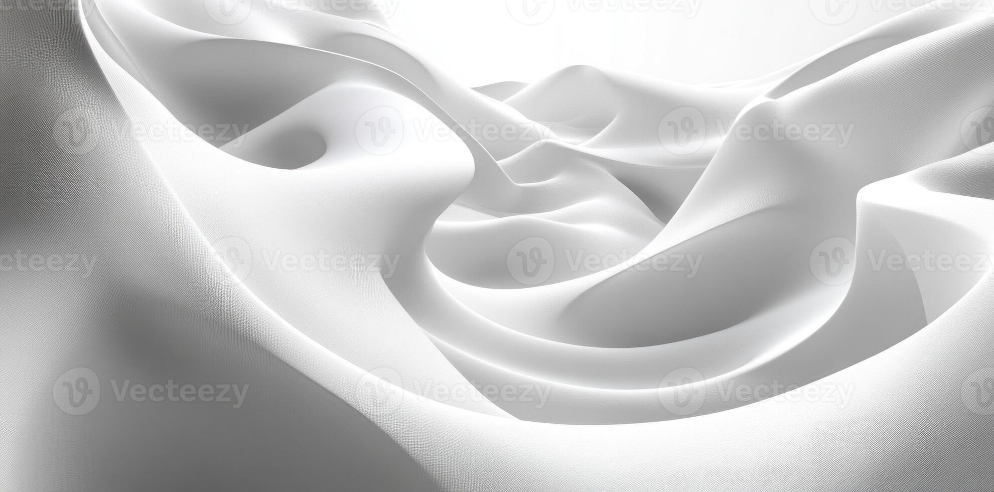 Abstract White Wavy Landscape with Subtle Textured Surface photo