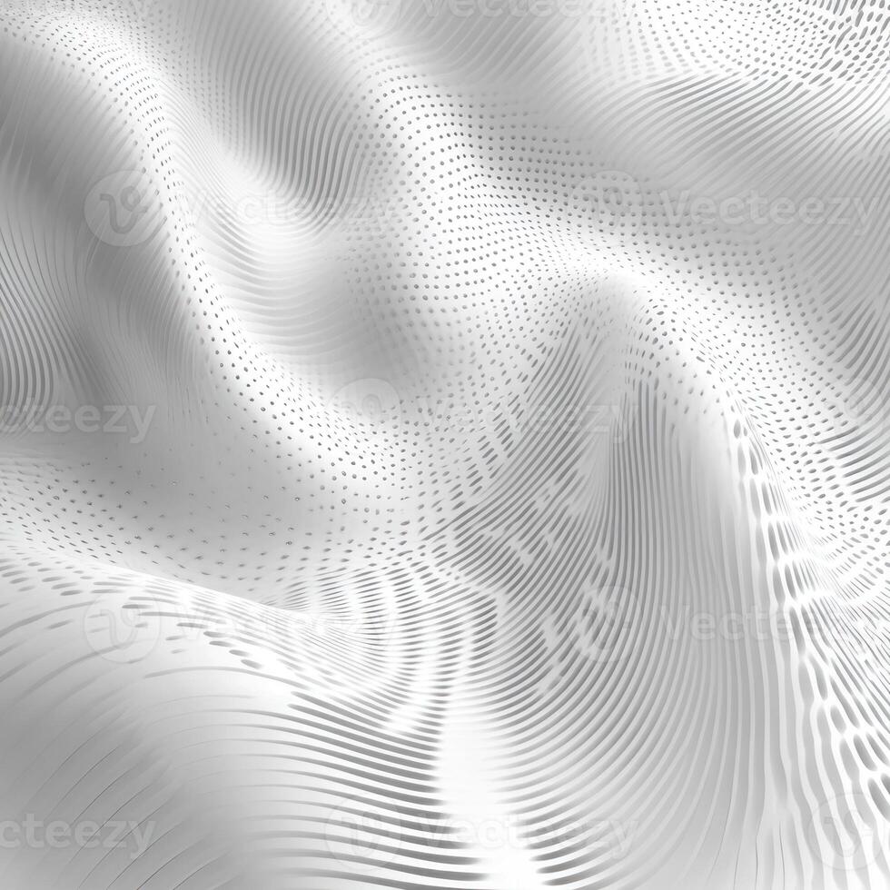 Abstract White Pattern with Wavy Lines and Holes photo