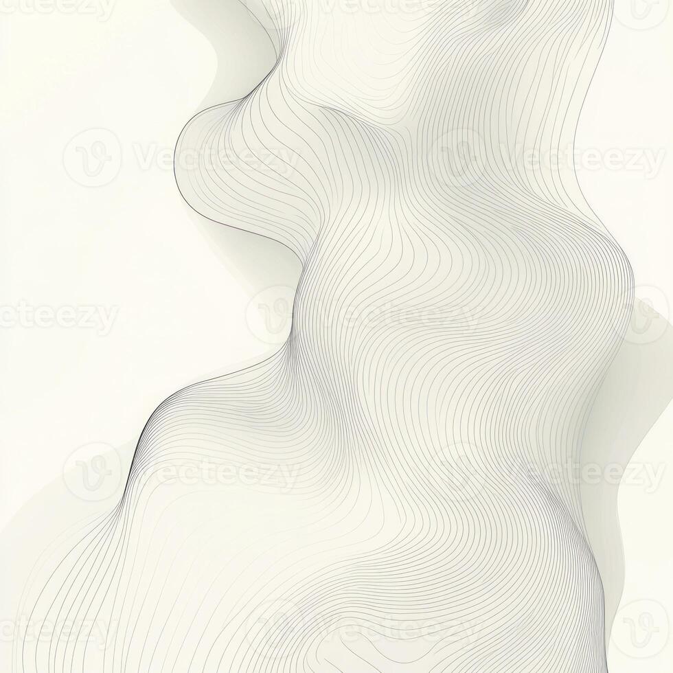 Abstract White and Grey Wavy Lines Pattern photo