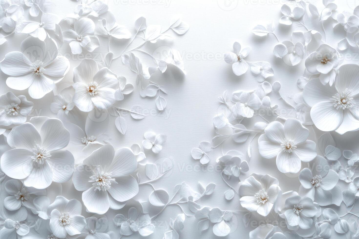 White Paper Flower Arrangement on Textured Background photo