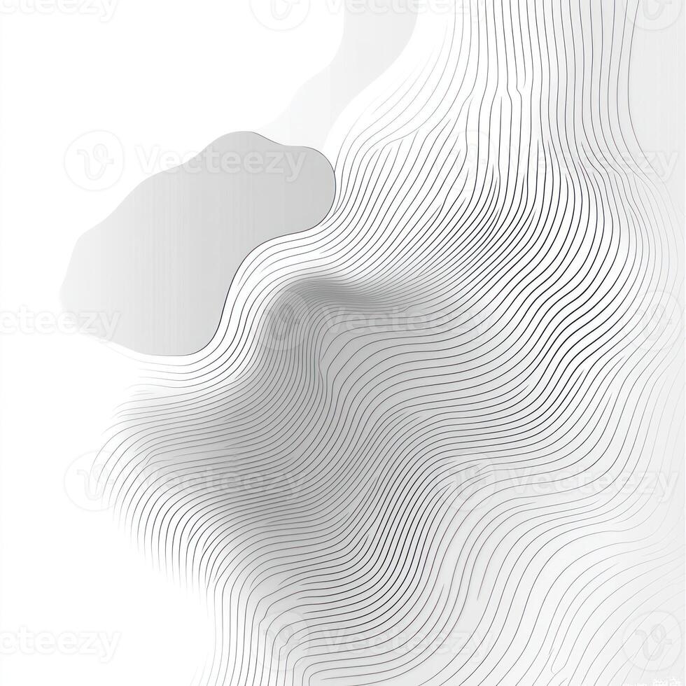 Abstract White Curving Lines with Shadows photo