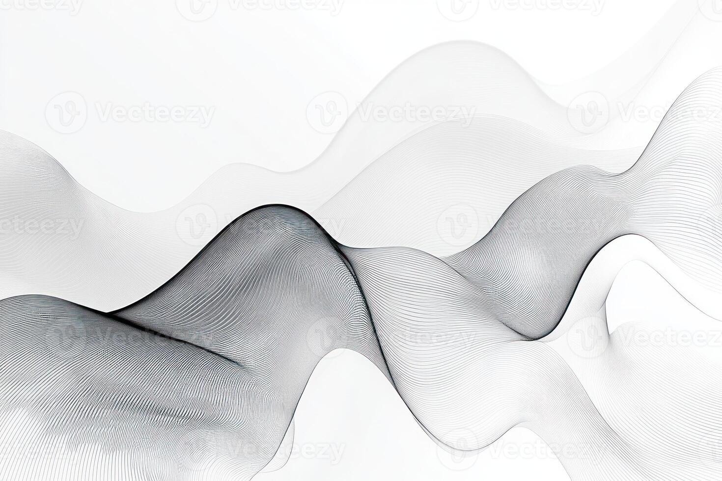 Abstract black and white wavy line pattern photo