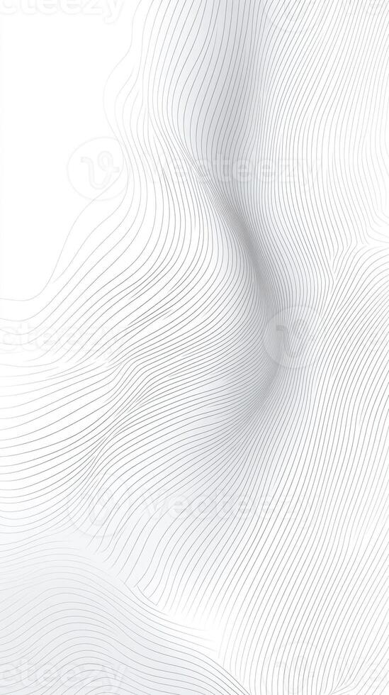Abstract Curving Lines on White Background photo