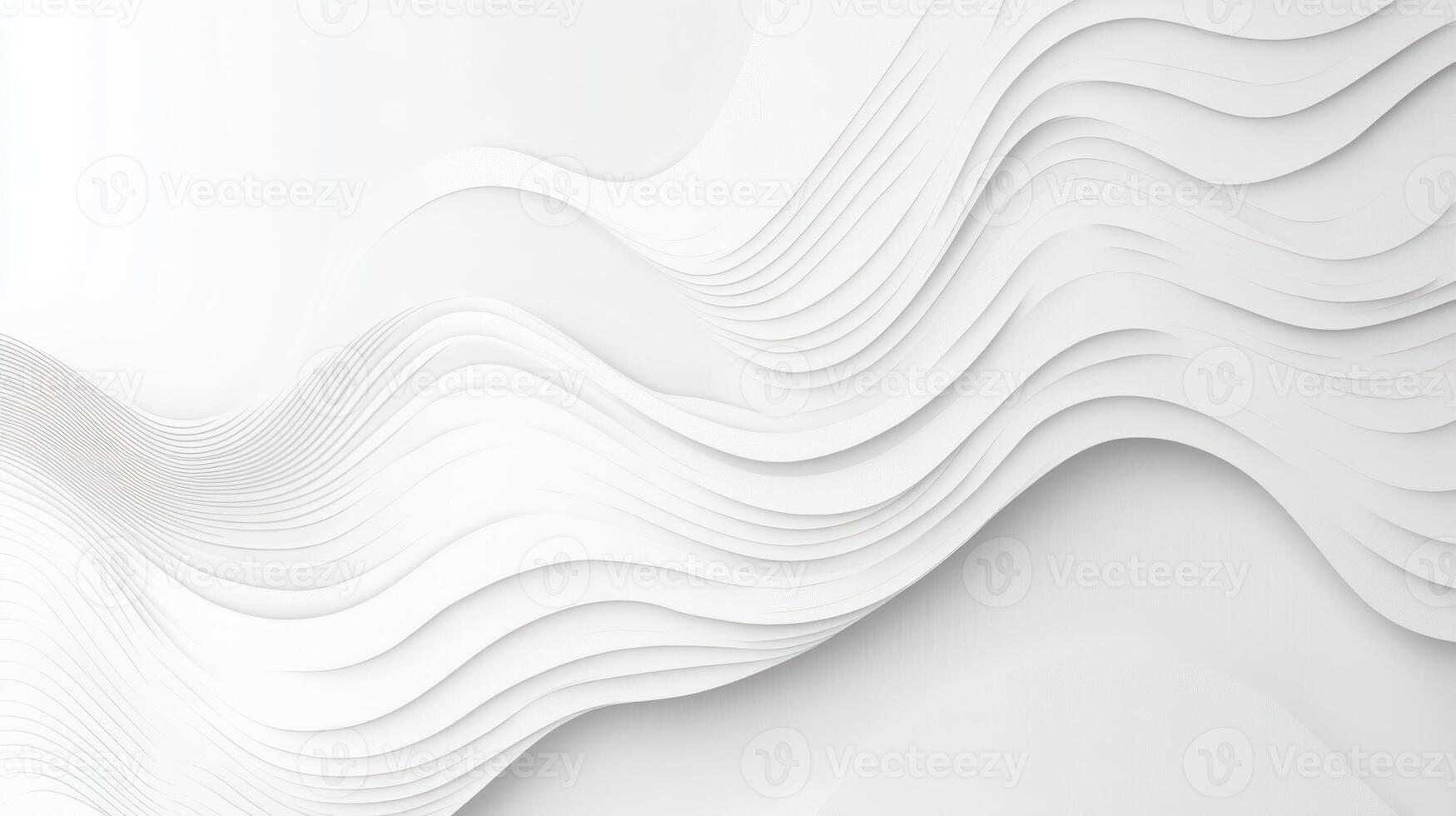 Abstract White Wavy Lines and Curves photo