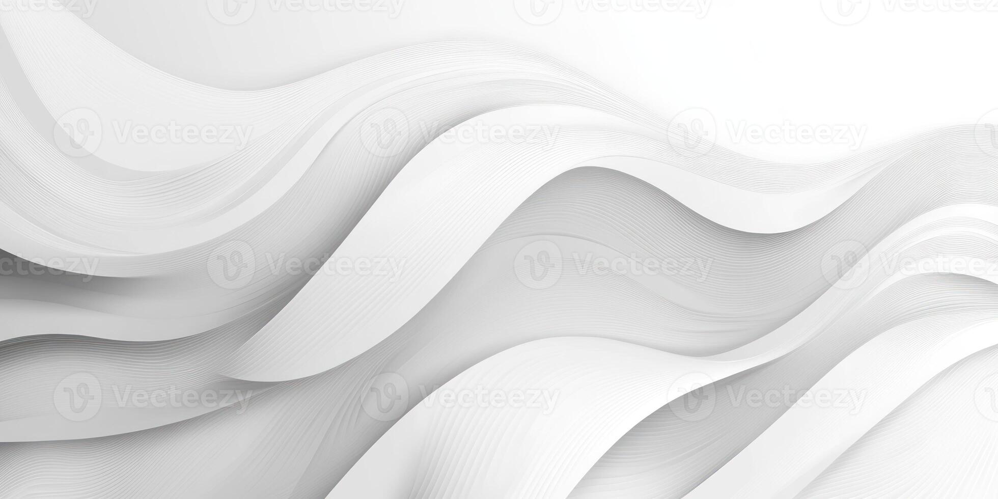Abstract White Wavy Lines with Depth and Texture photo