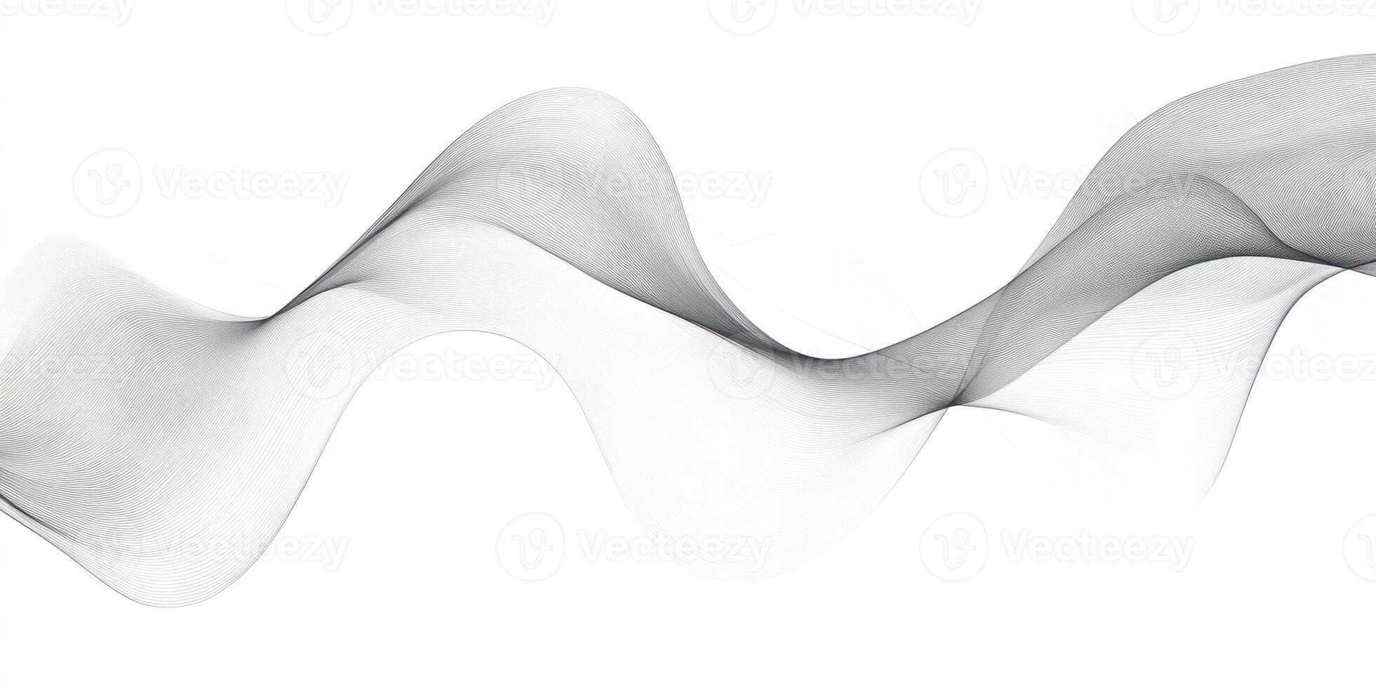 Abstract Gray Wavy Lines on White Background photo